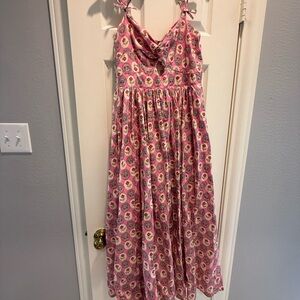 Floral Pink Maxi Dress